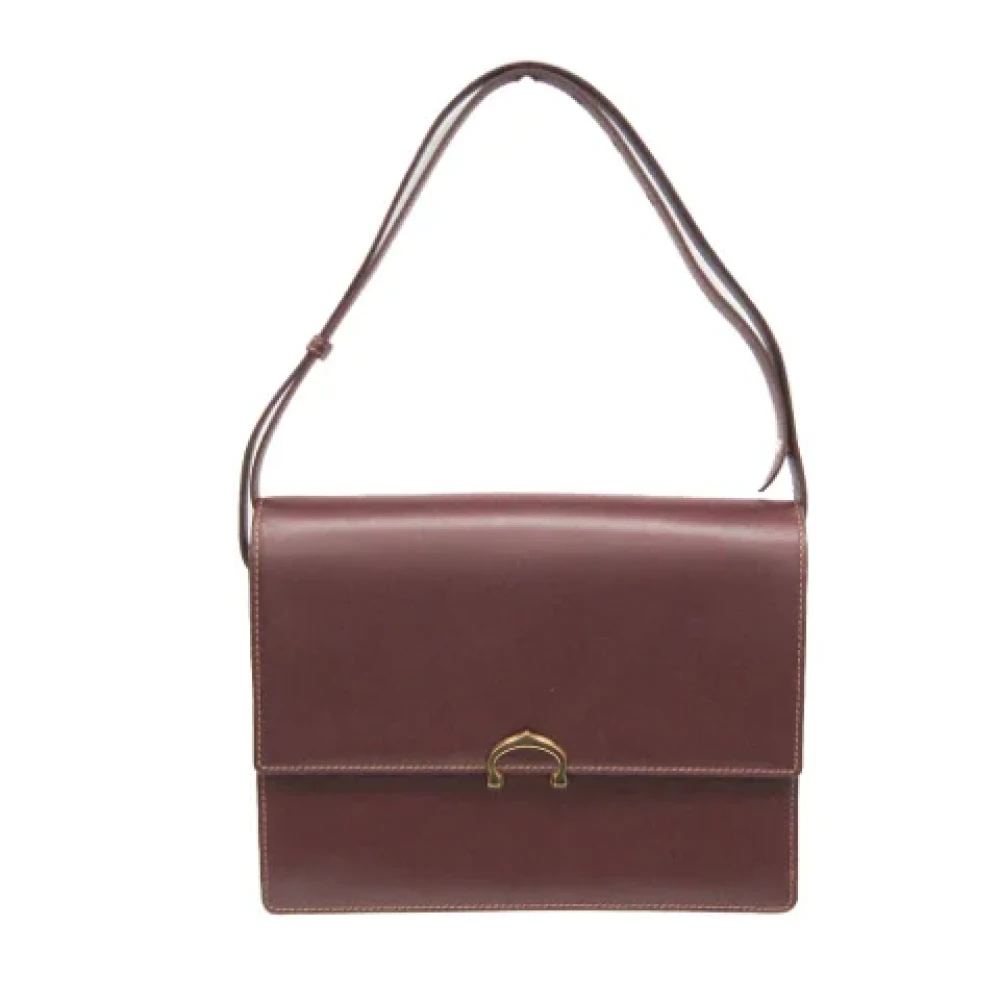 Cartier Vintage Pre-owned Leather shoulder-bags Red Dames