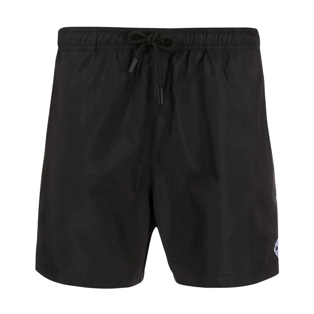 Marcelo Burlon Men's Black Piping Swimming Shorts - Beachwear - S - Swimwear