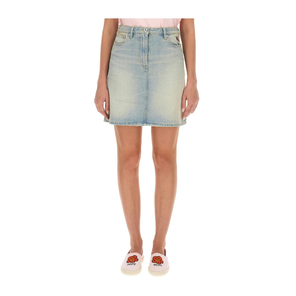 Kenzo Women's Blue Classic Denim Skirt