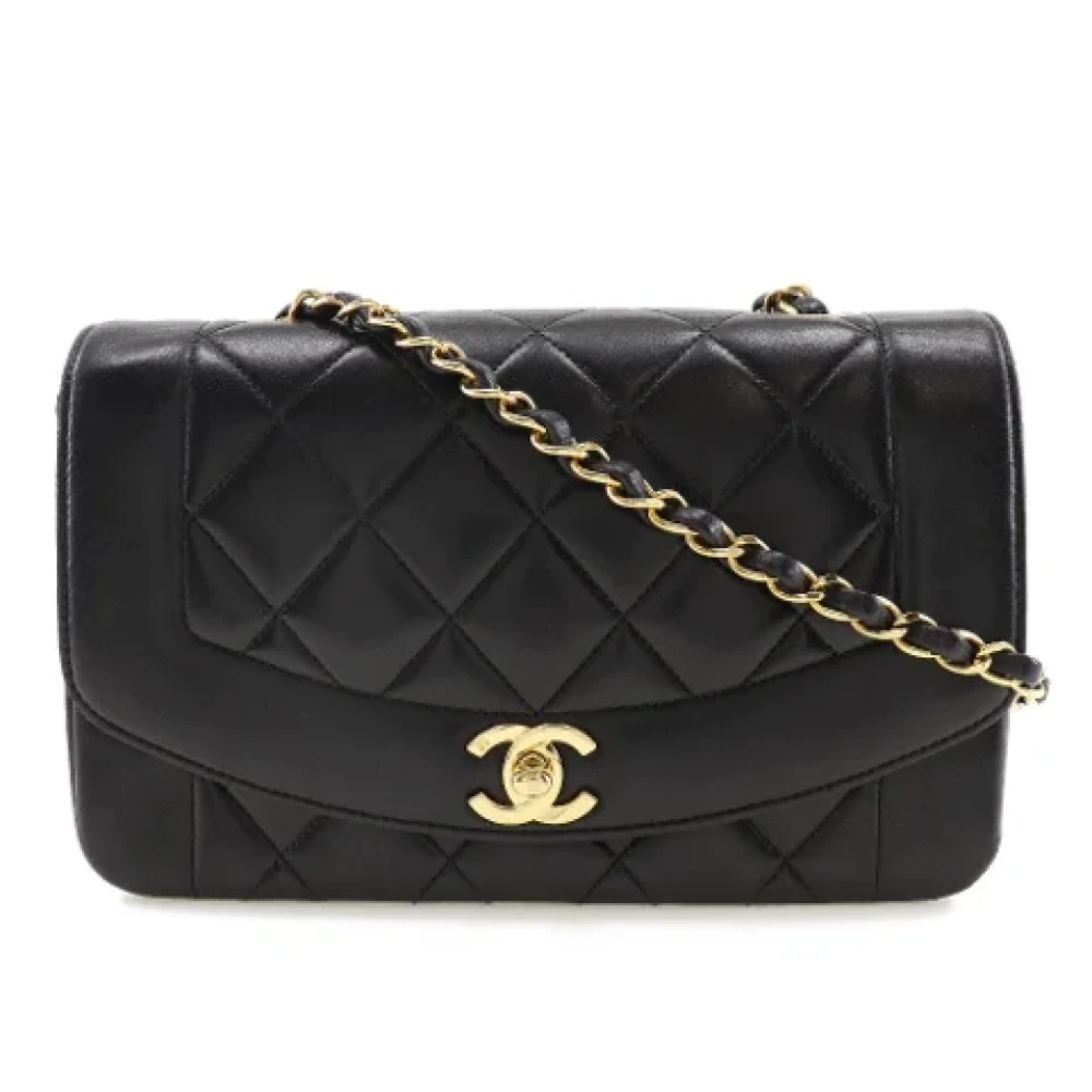 Chanel Vintage Pre-owned Leather crossbody-bags Black Dames