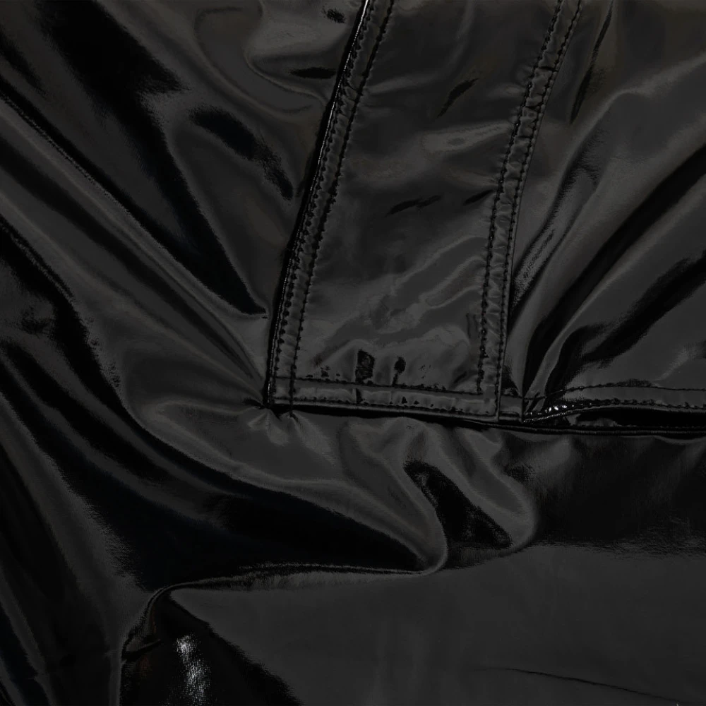 Rotate Birger Christensen Cargo broek in effen kleur vinyl Black Dames