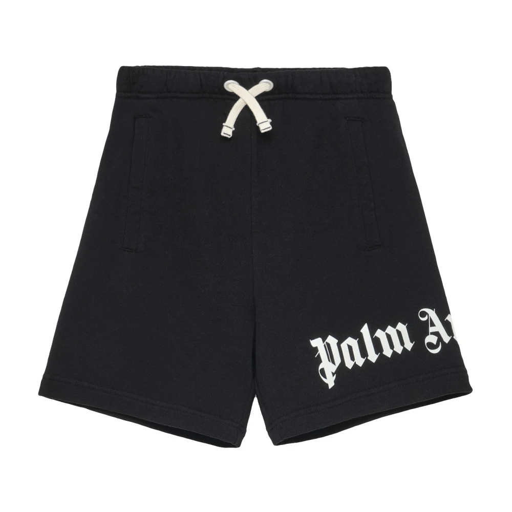 Palm Angels Boys Black Shorts, 10 Y, Overlogo Sweatshort