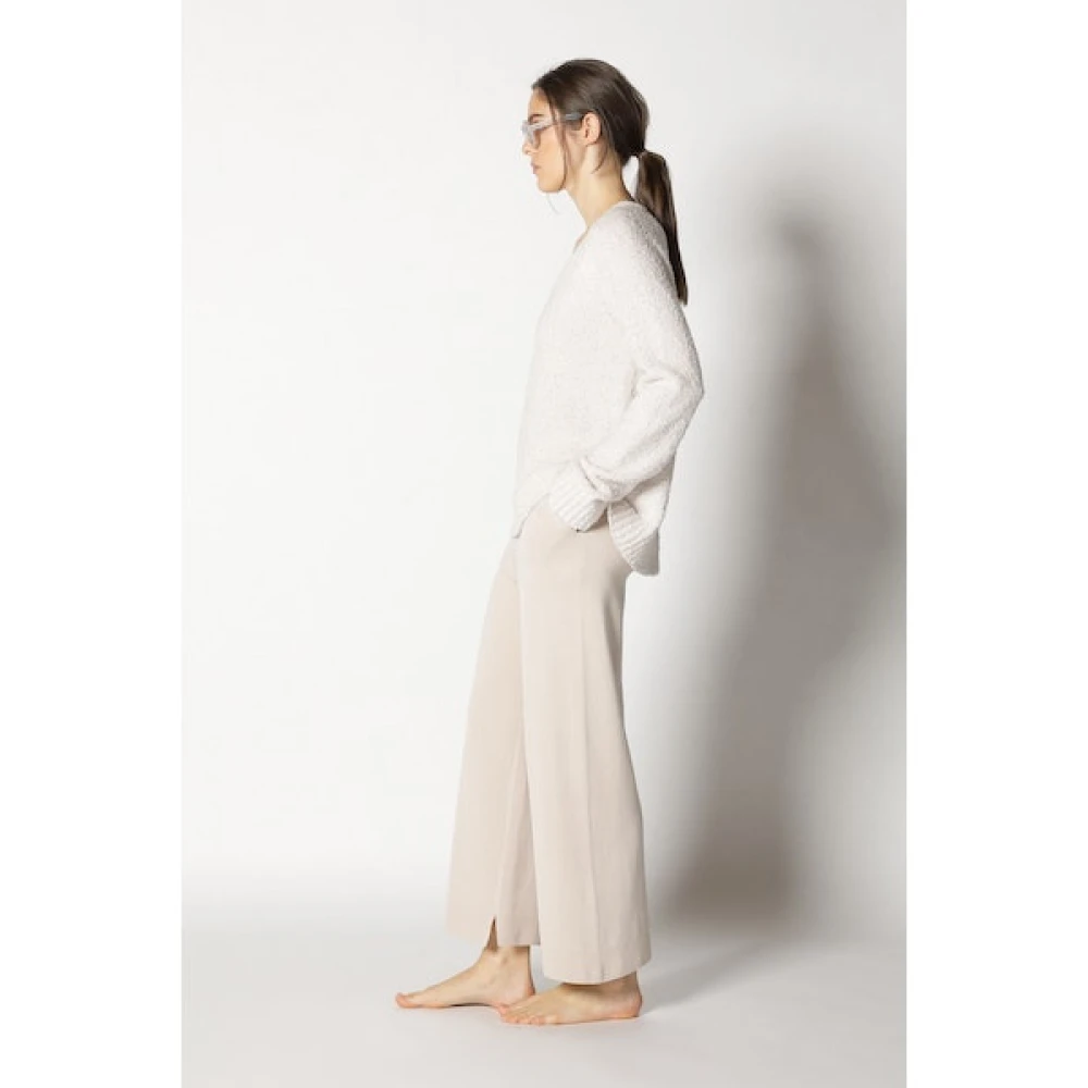Sminfinity Bouclé V-hals Trui Beige Dames