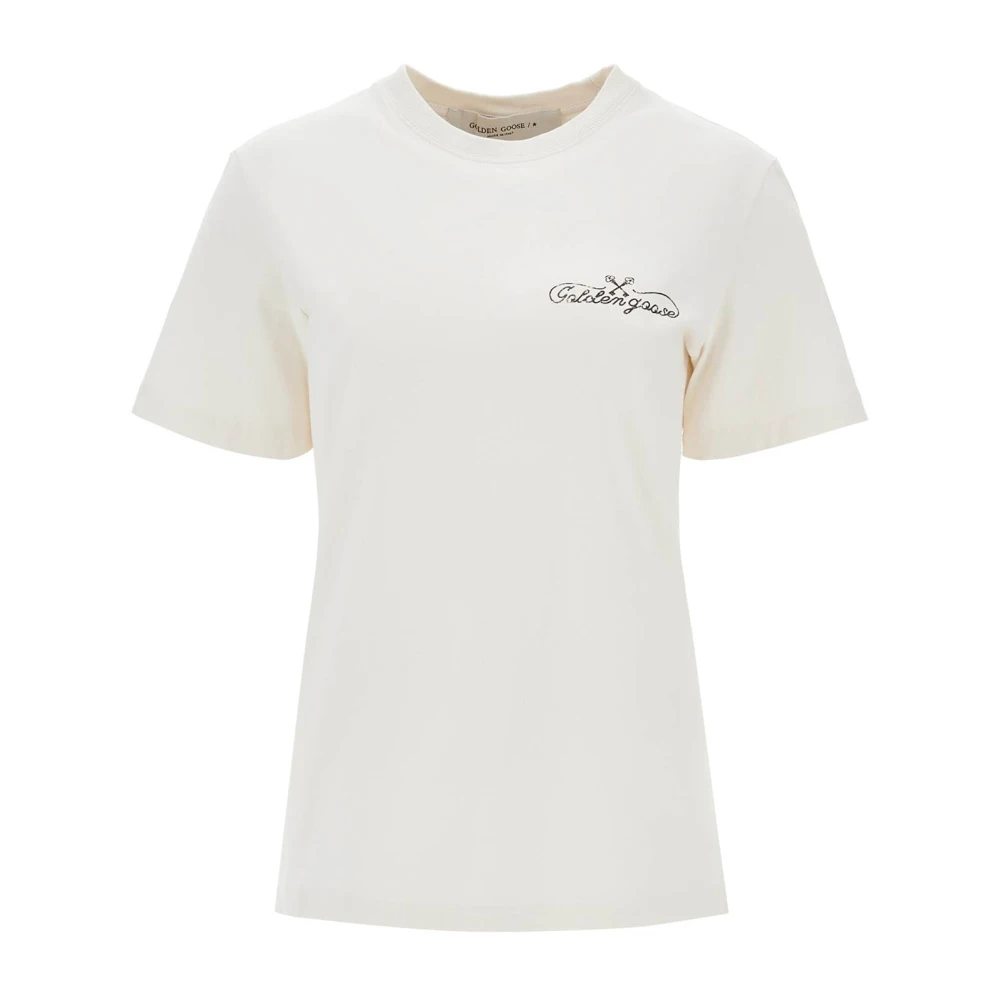 Golden Goose Sterrenprint T-shirt White Dames