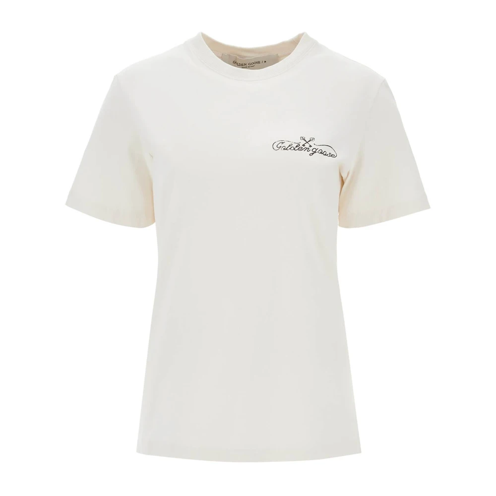 Golden Goose Stjärntryck T-shirt White, Dam