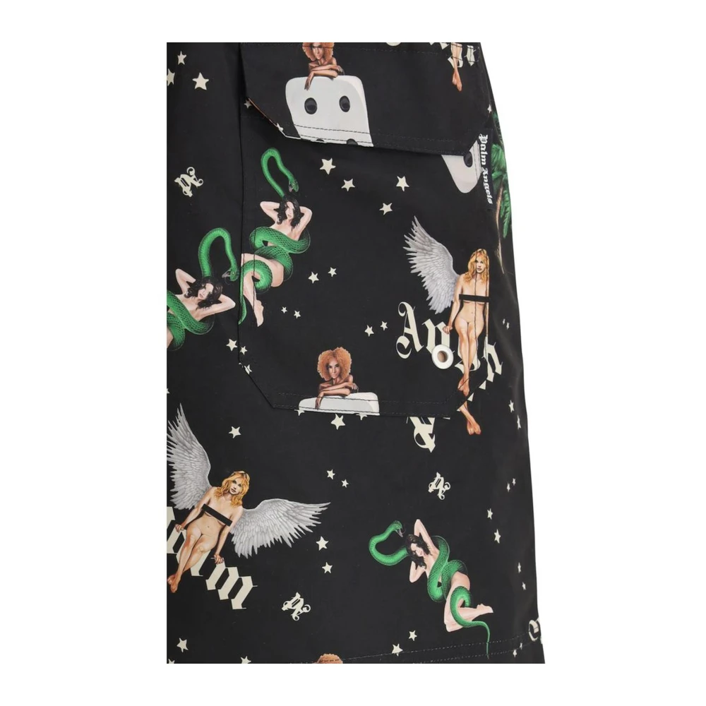 Palm Angels Retro Pin Up Zwemshorts met Zakken Multicolor Heren