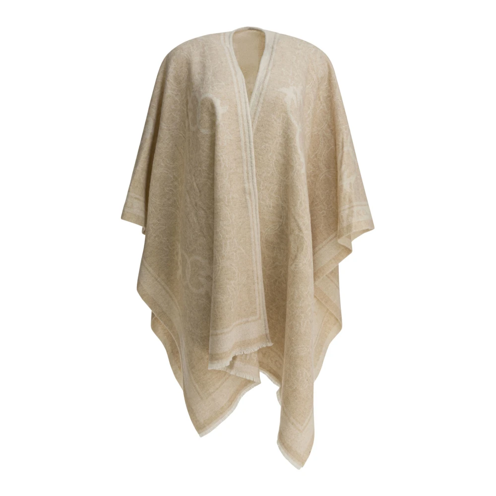 Pinko Femme Beige Vestes, Taille: One Size Poncho