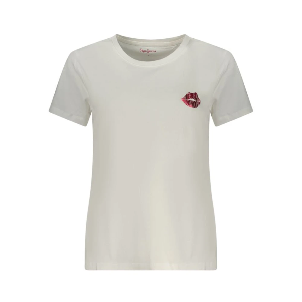 Pepe Jeans Women's White Cotton T-Shirt - T-Shirts - Xs - Tops