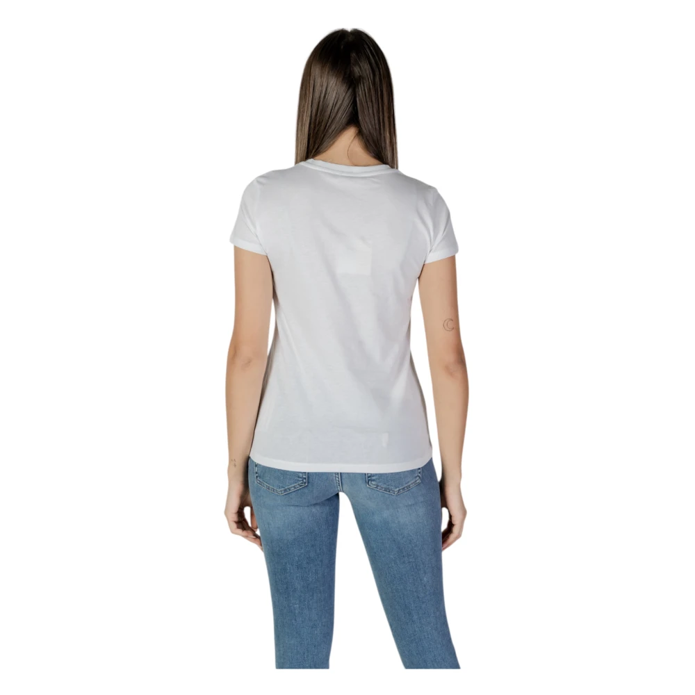 Liu Jo Korte mouw katoenen T-shirt collectie White Dames