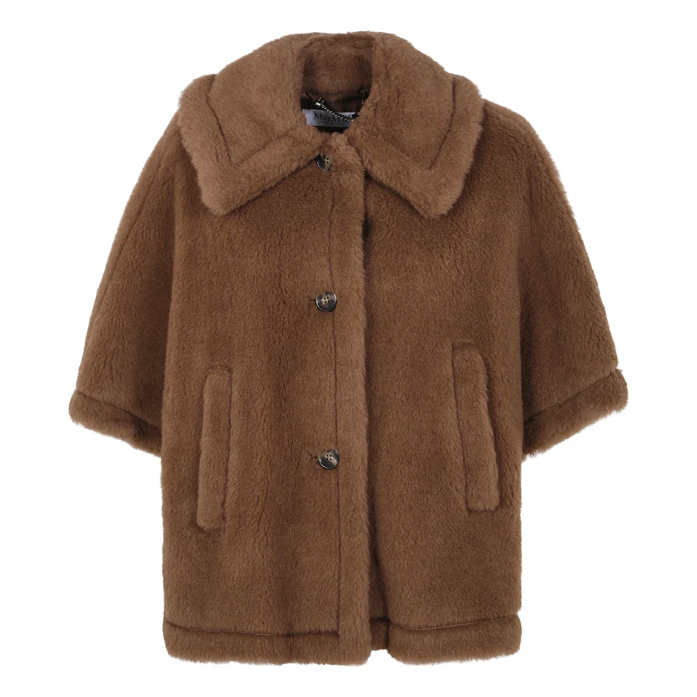 Max Mara Klassieke Teddy Cape Brown Dames