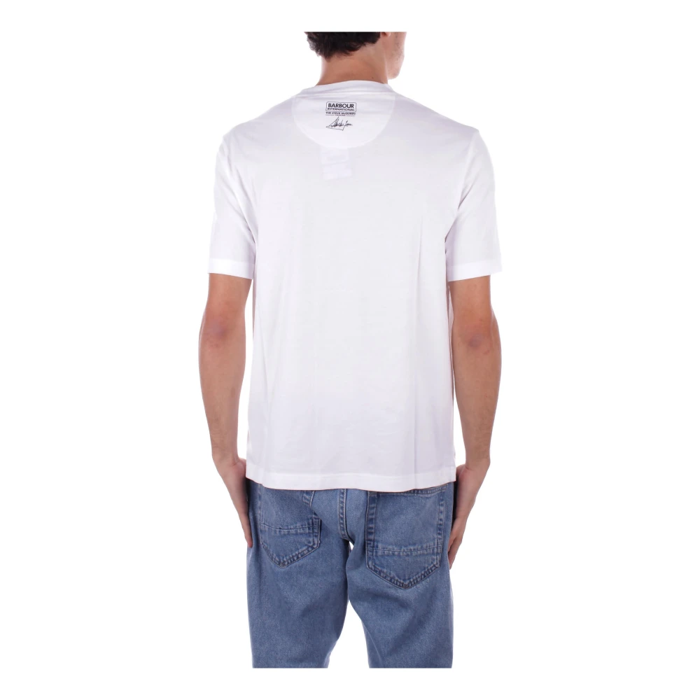 Barbour T-shirt met logo op de voorkant White Heren