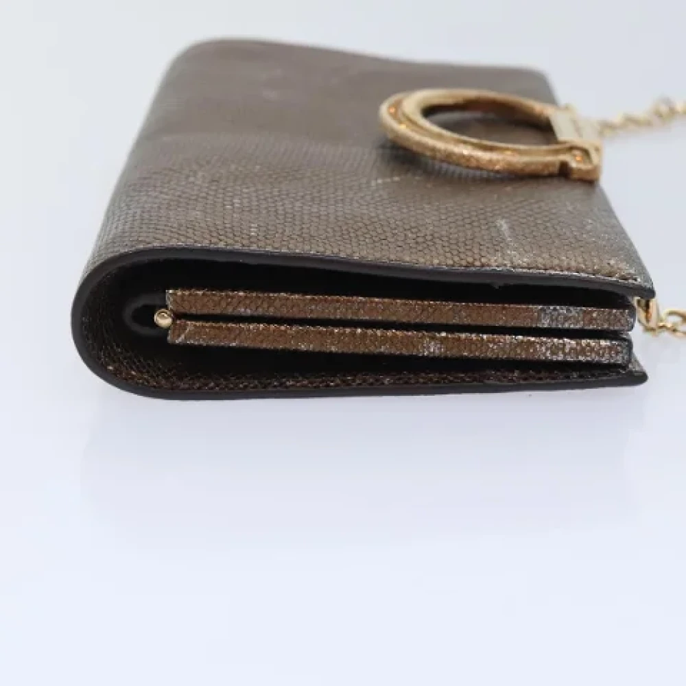 Salvatore Ferragamo Pre-owned Leather shoulder-bags Brown Dames