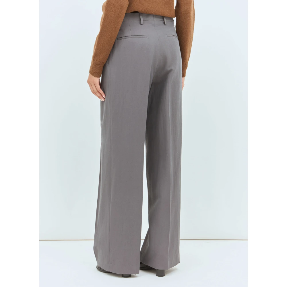 Dries Van Noten Getailleerde wolblend broek Gray Dames