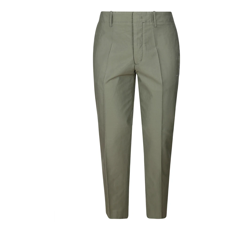 Hindustrie Geplooide Chino Broek met Ritssluiting Green Heren