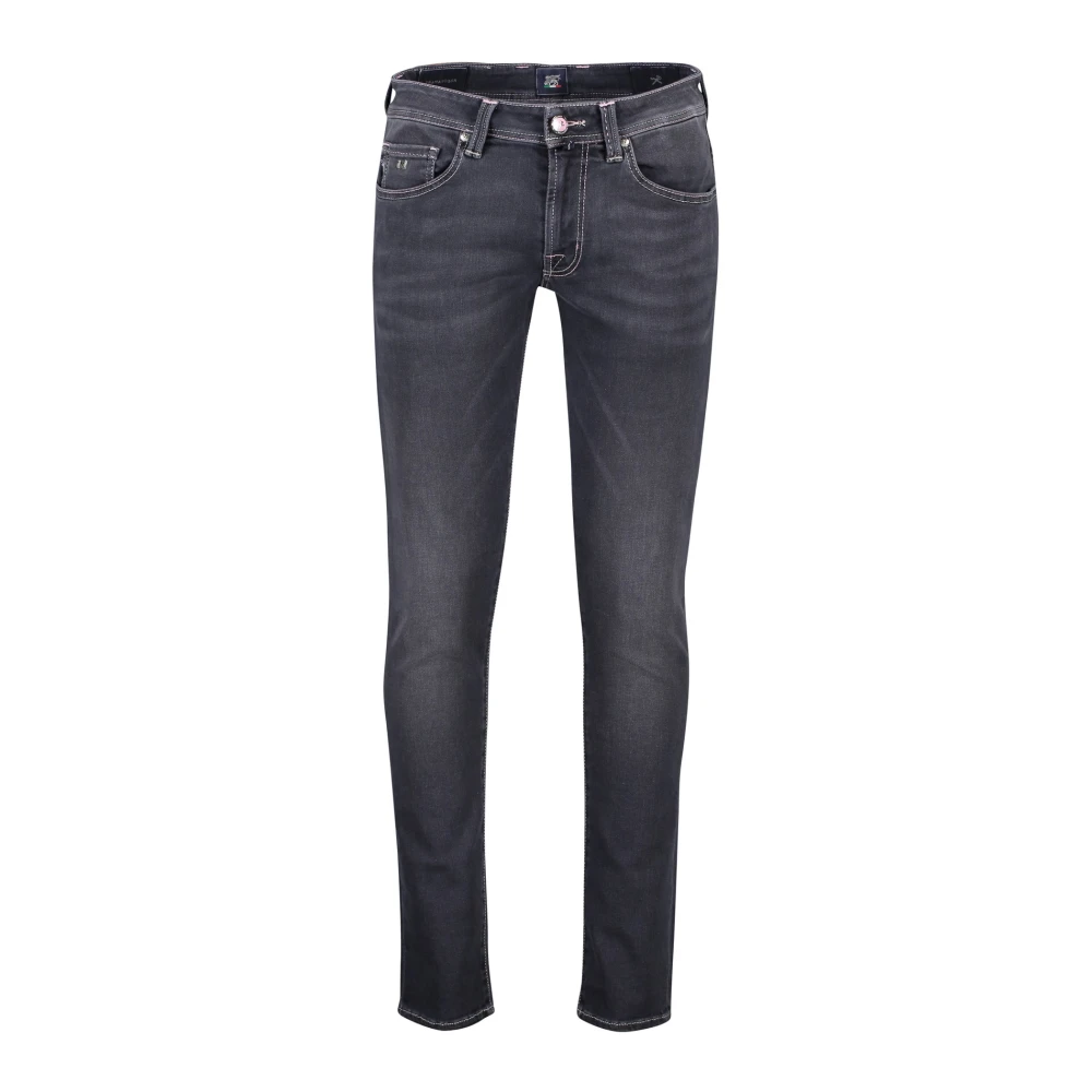 Tramarossa Zwarte Slim Fit 5-Pocket Jeans Black Heren