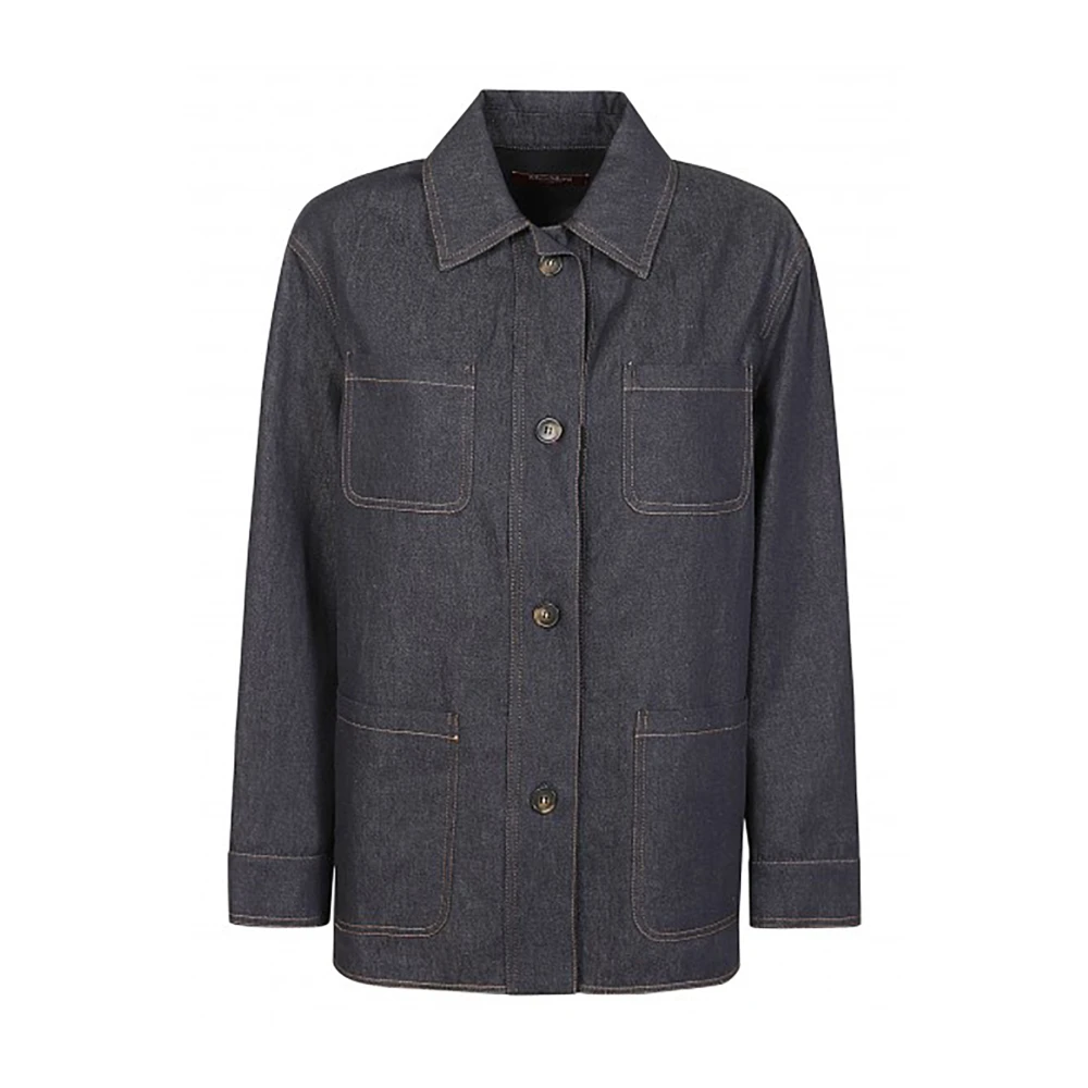 Max Mara Studio Newport Jassen Collectie Blue Dames