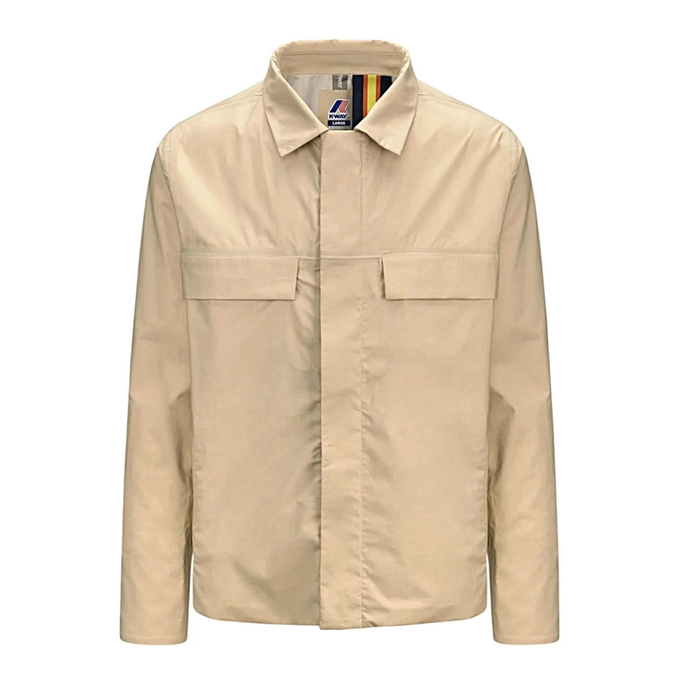 K-Way Men's Beige Light Jackets, Xl, Giubbotto