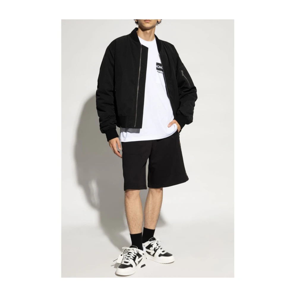 Versace Jeans Couture Zwarte Shorts voor Mannen Aw24 Black Heren