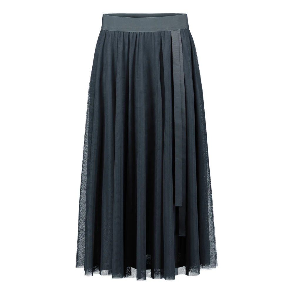 Vera Mont Gelaagde Tule Rok Glamour Stijl Gray Dames