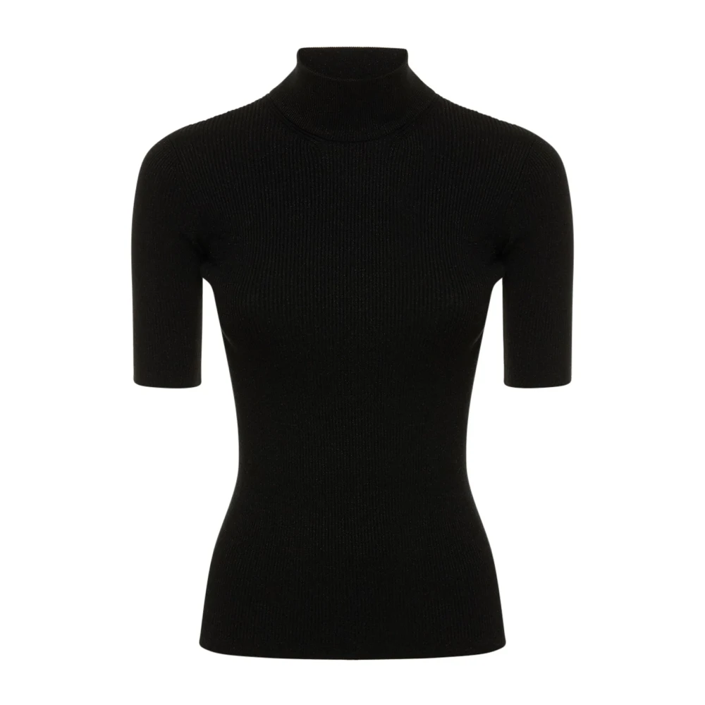 Max Mara Zwarte Gebreide Dames Top met Glans Black Dames