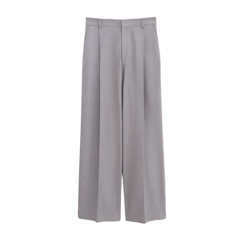 Filippa K Flanellen Wijde Geplooide Broek Gray Dames