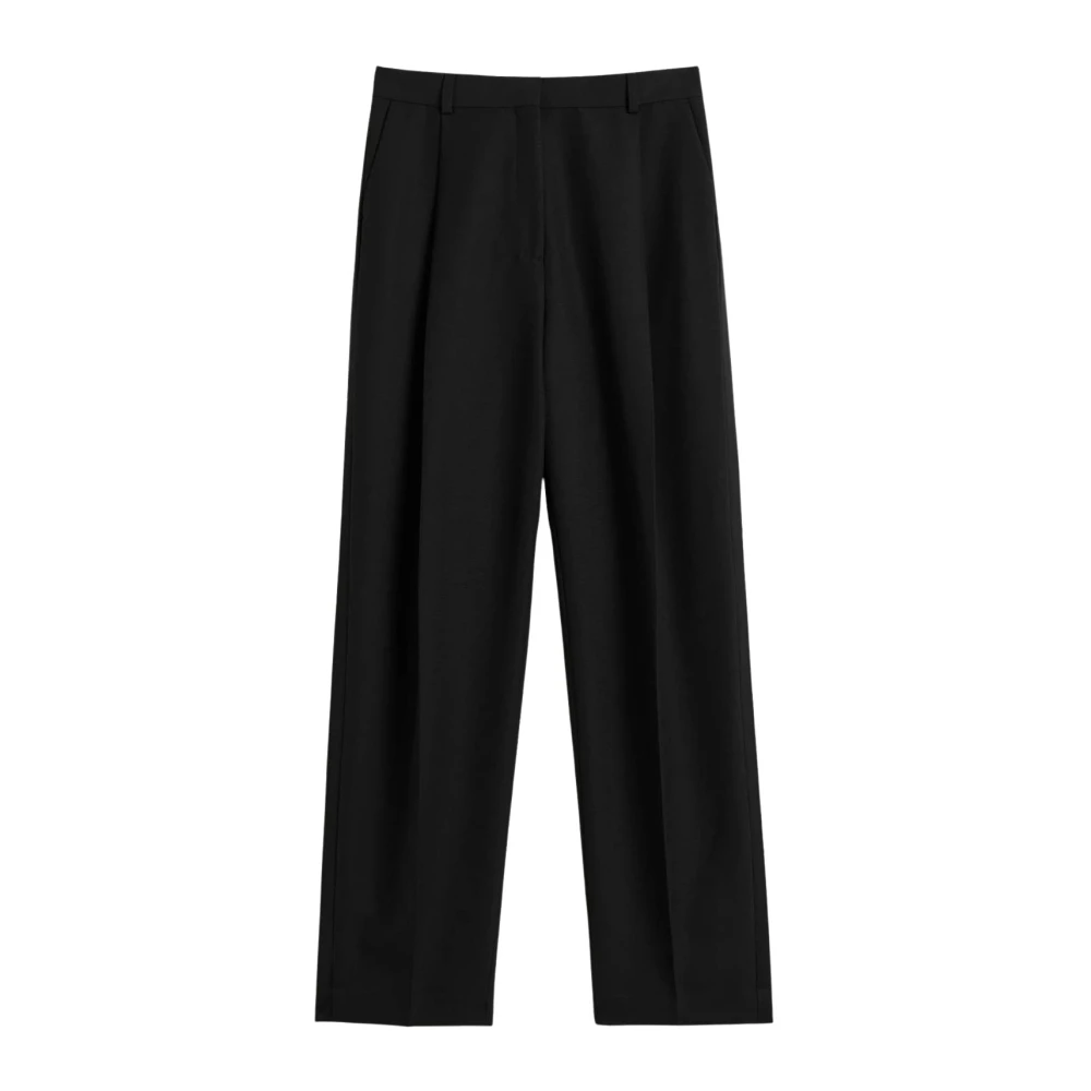 TotêMe Zwarte Geplooide Broek Black Dames