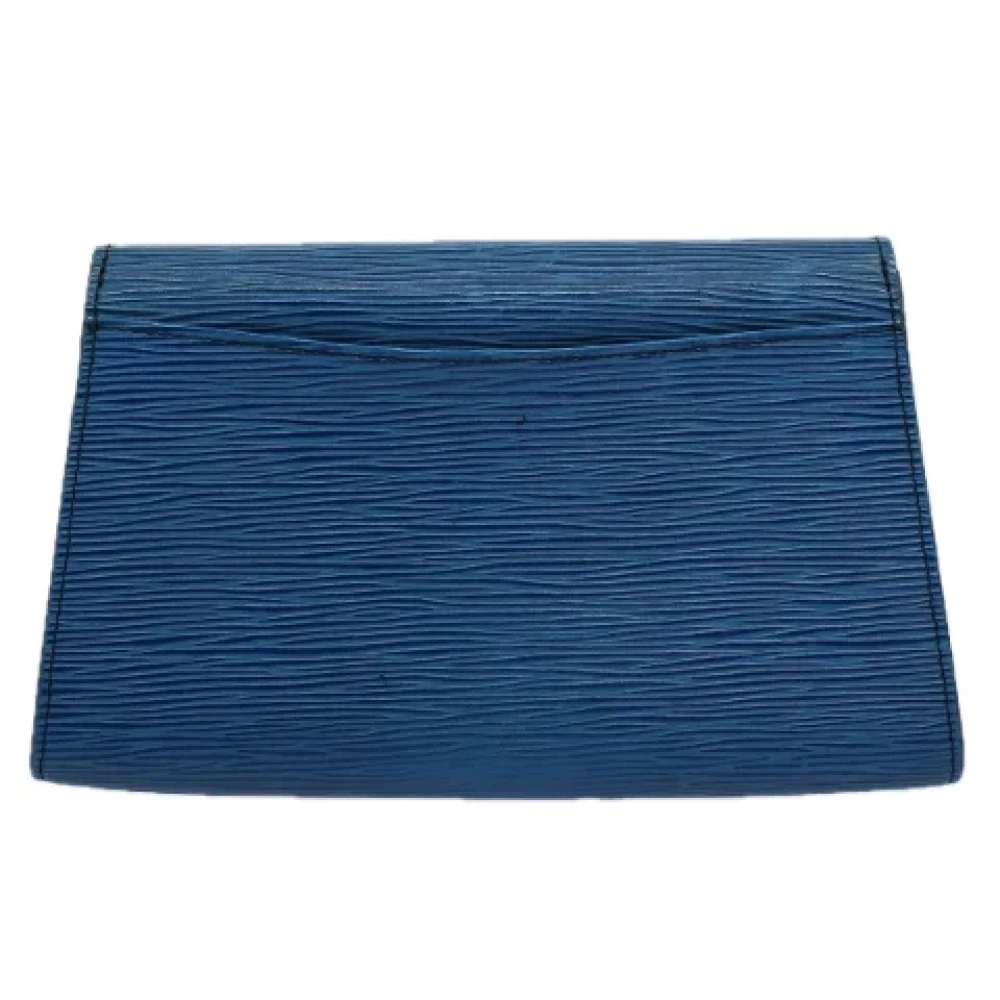Louis Vuitton Vintage Pre-owned Leather clutches Blue Dames