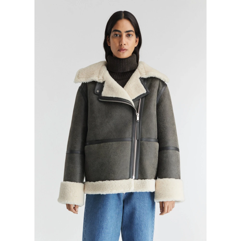 Axel Arigato Horizon Shearling Jas Gray Dames