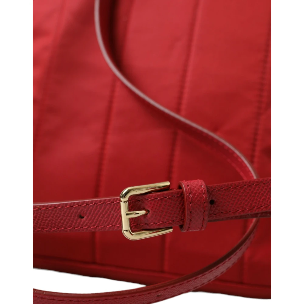 Dolce & Gabbana Rode rugzak met gouden details Red Dames
