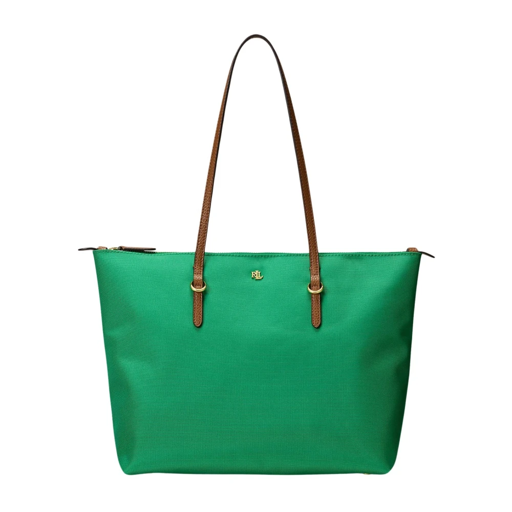 Ralph Lauren Women's Green Shopping Bags, One Size, Keaton 26 Tote Medium