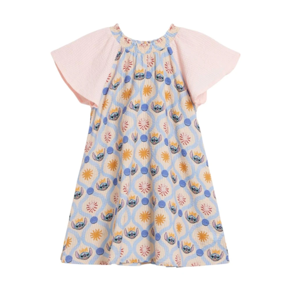 Desigual Girls Multicolor Dresses, 12 Y, Boho Dress With Stitch