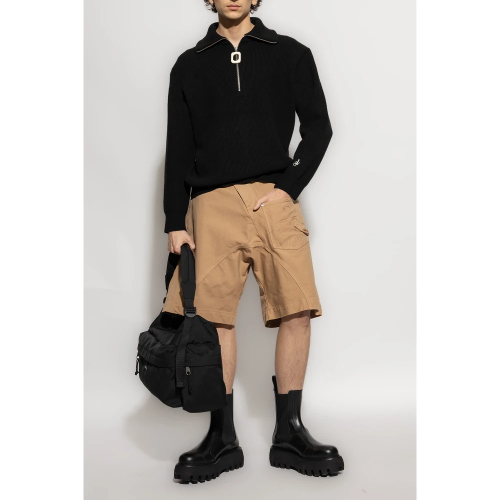 JW Anderson Logo shorts Beige Heren