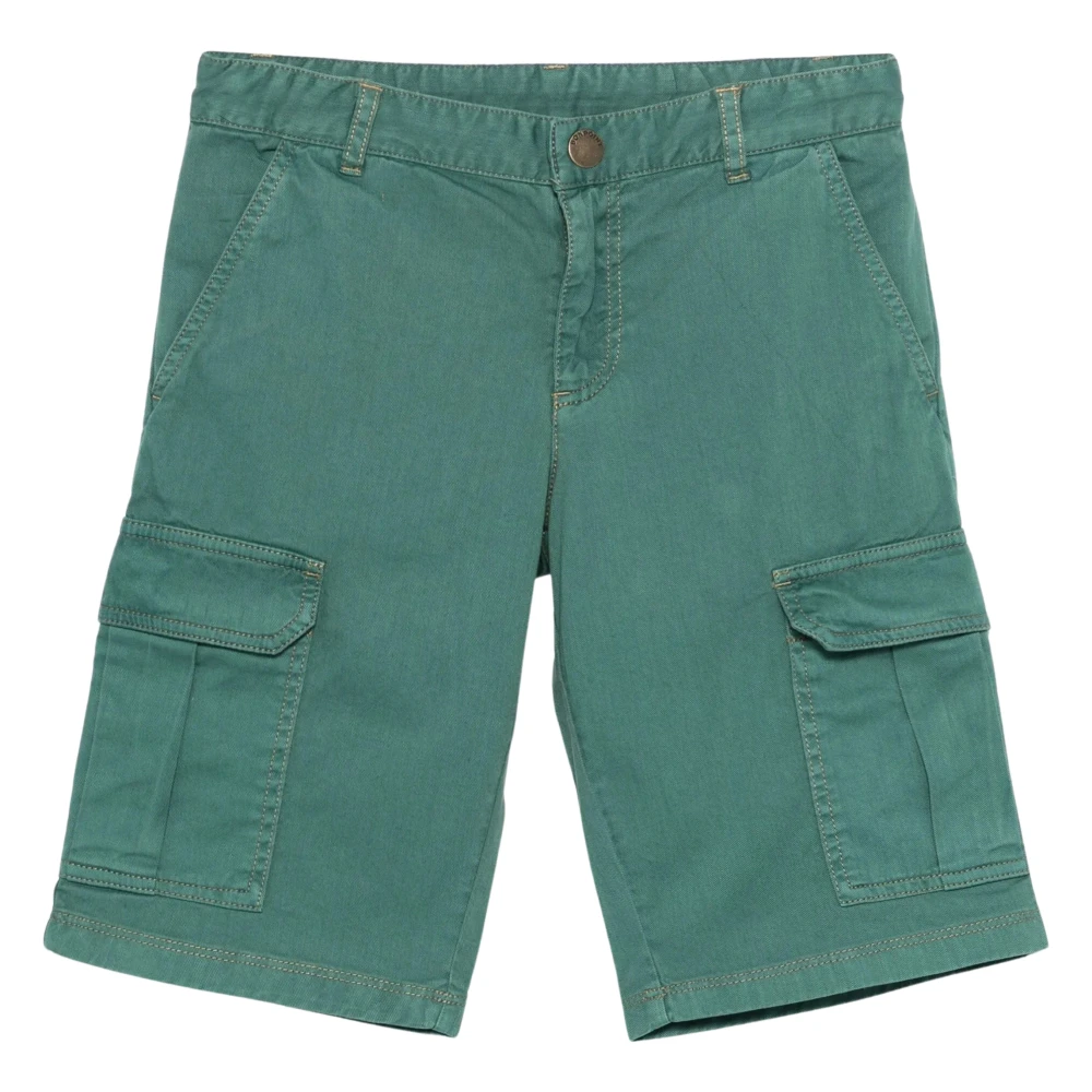 Bonpoint Boys Green Shorts, 10 Y, Caiman Bermuda Shorts