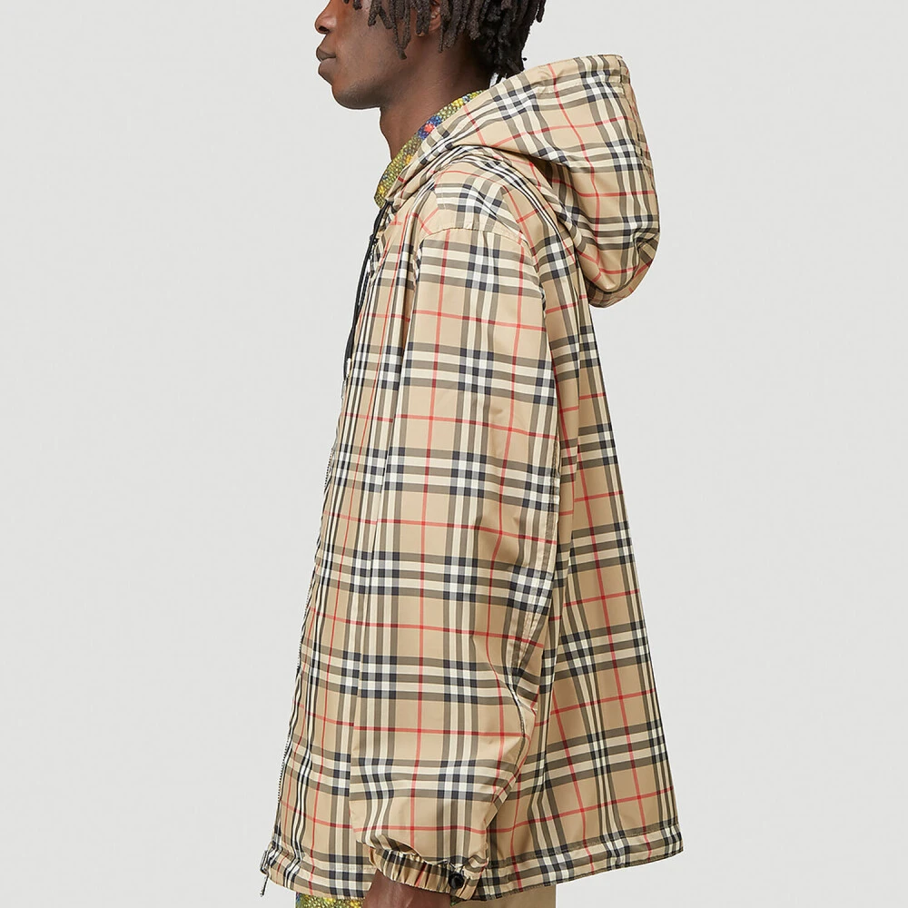 Burberry Reversibele Check Jas Beige Heren