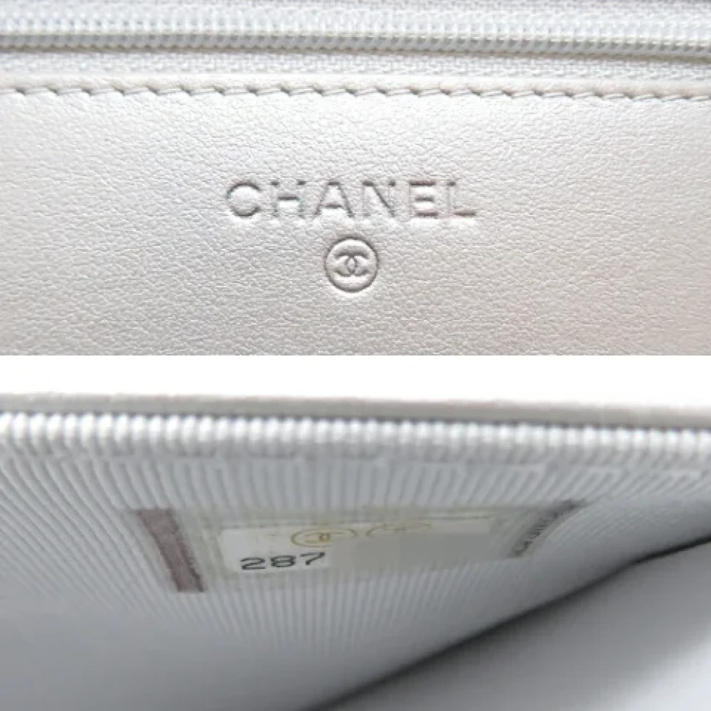 Chanel Vintage Pre-owned Leather shoulder-bags Gray Dames
