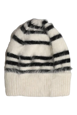 Angora stickad mössa