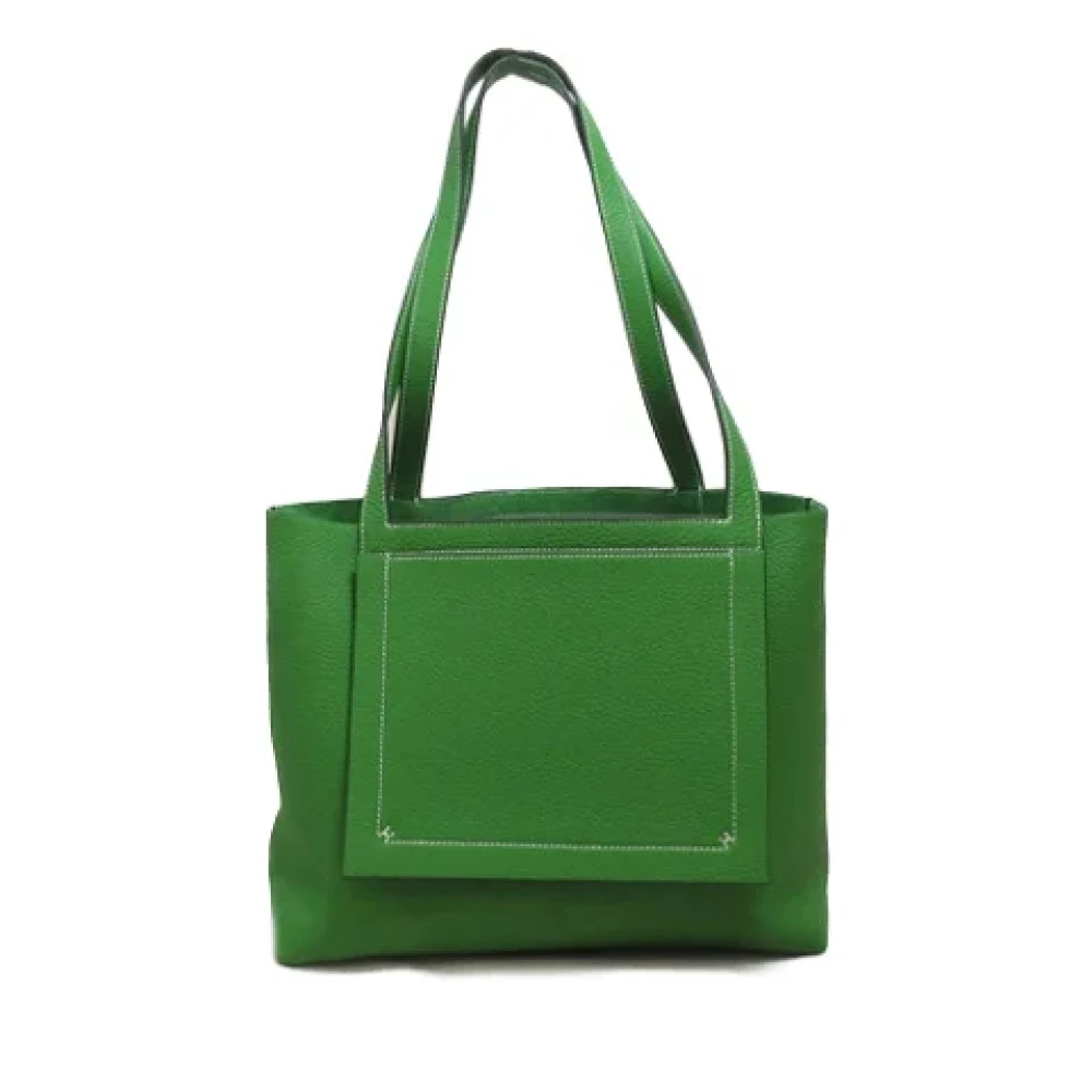 Hermès Vintage Pre-owned Leather totes Green Dames