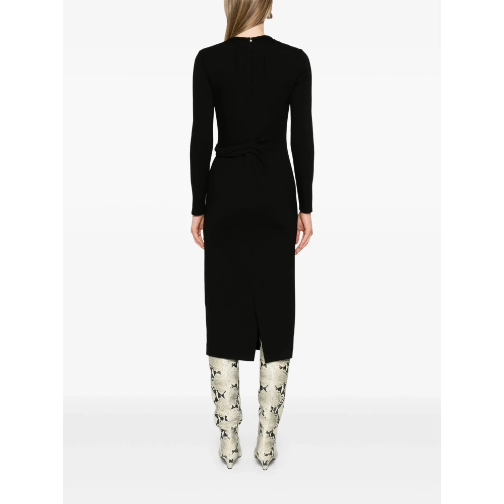 Giorgio Armani Elegante Uc99 Jurk Black Dames