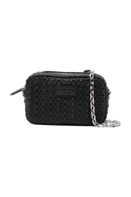 black-chevron-pattern-chain-strap-bag