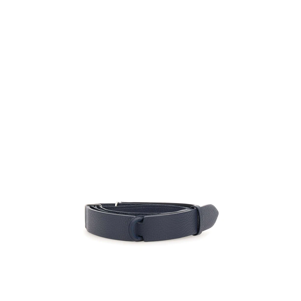 Orciani Riem van generfd leer met schuifring Blue Heren