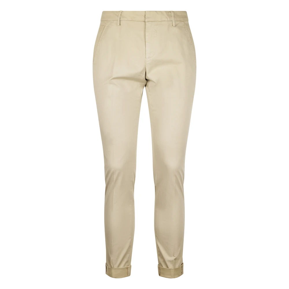 Dondup Men's Beige Slim-Fit Trousers, W32, Gaubert Trousers