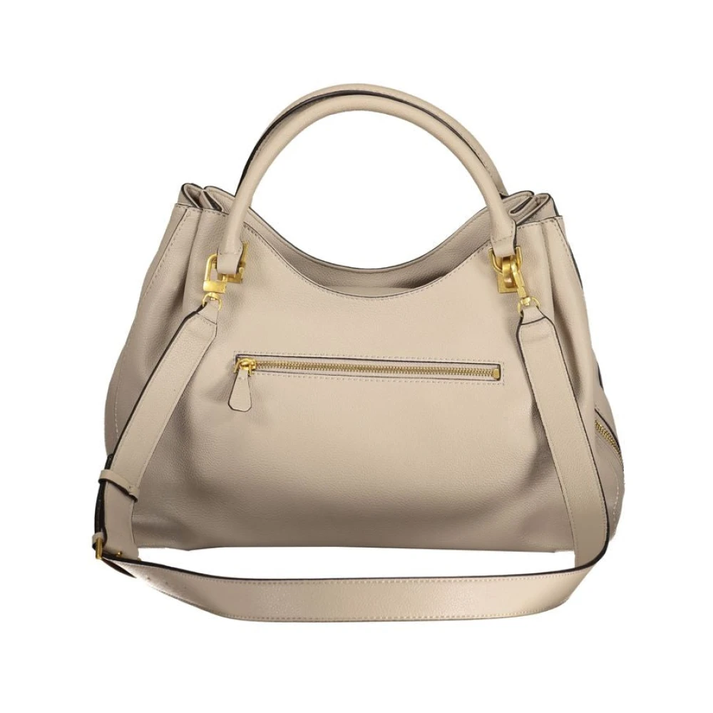 Guess Beige Handtas met Verstelbare Schouderriem en Meerdere Compartimenten Beige Dames