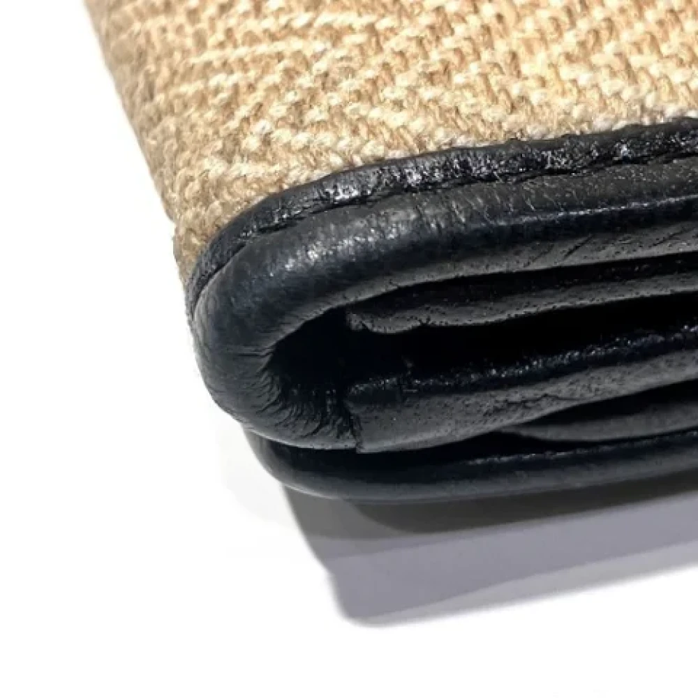 Bvlgari Vintage Pre-owned Leather wallets Beige Dames