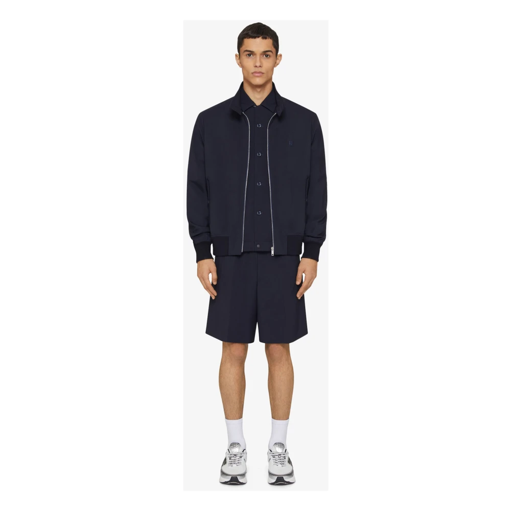 Givenchy Harrington Collar Jacket met 4G Metalen Detail Blue Heren