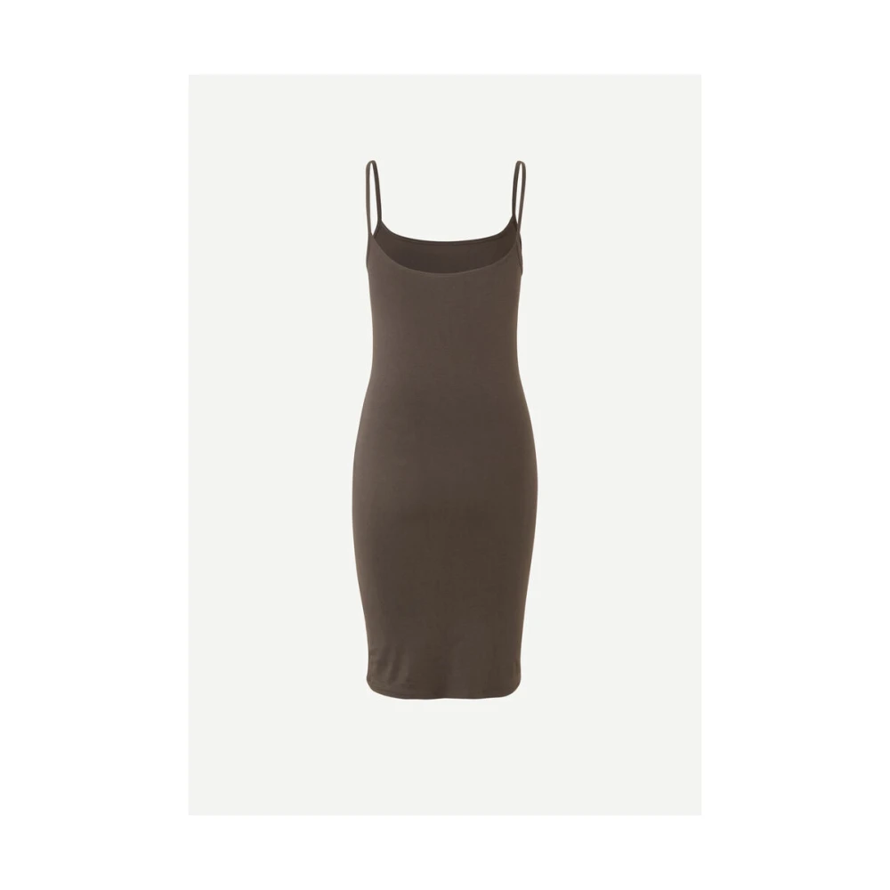 Samsøe Modal Katoenen Slipdress Gray Dames
