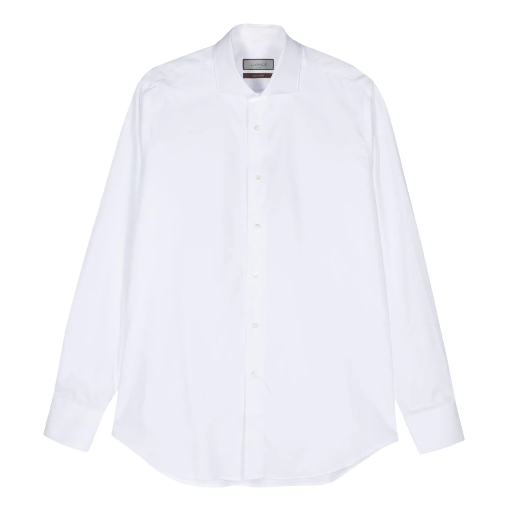 Canali Impeccabile Katoenen Overhemd White Heren