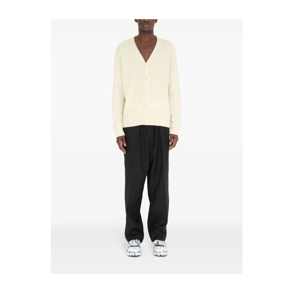 Maison Margiela Luxe Zwarte Gebreide Trui Beige Heren