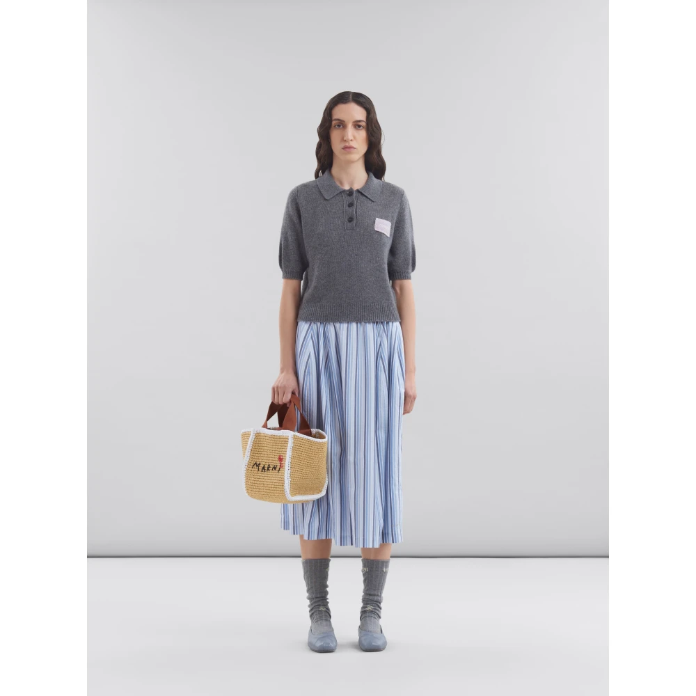 Marni Macramillo small shopper Beige Dames