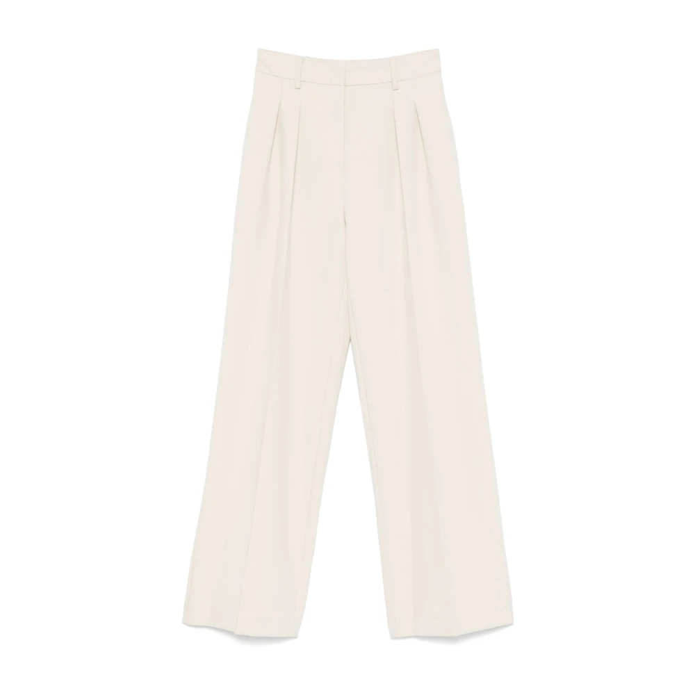 PATRIZIA PEPE Beige Broek met Voorkant Drukknop Beige Dames