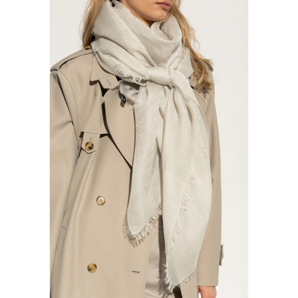 Emporio Armani Sjaal met lurexdraad Beige Dames